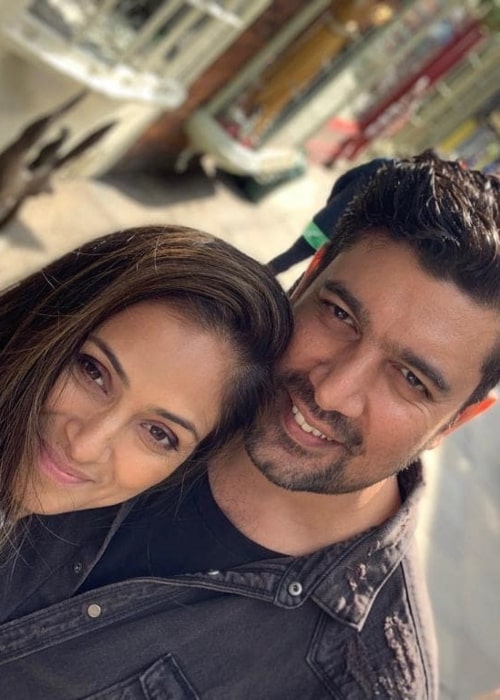 Simran with her husband in June 2019