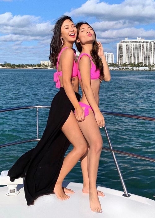 Tree Ma as seen in a picture that was taken with her sister Tiffany Ma while on a boat in Miami, Florida in April 2020