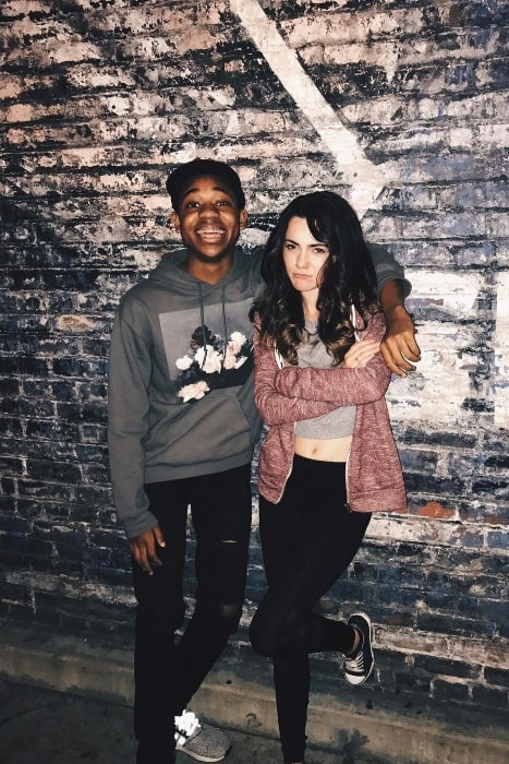 Tylen Jacob Williams as seen while smiling for a picture alongside Liana K Ramirez in March 2017