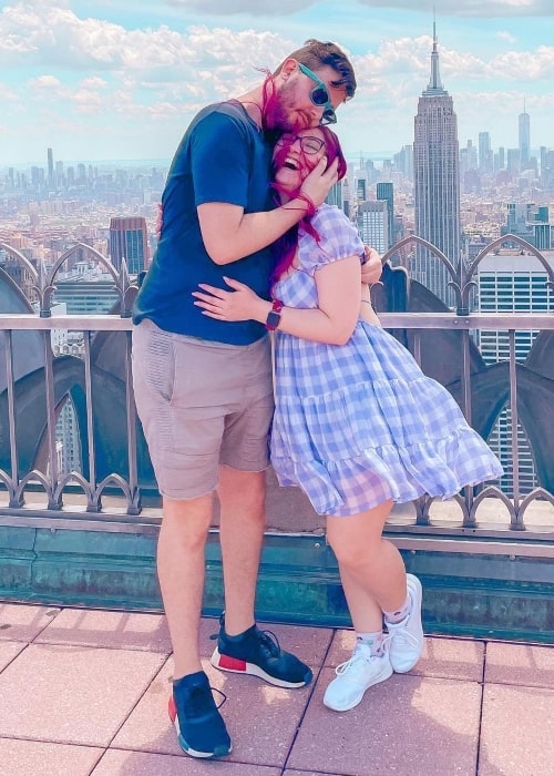Vixella with her boyfriend KryticZeuz celebrating their 3rd anniversary together in June 2022
