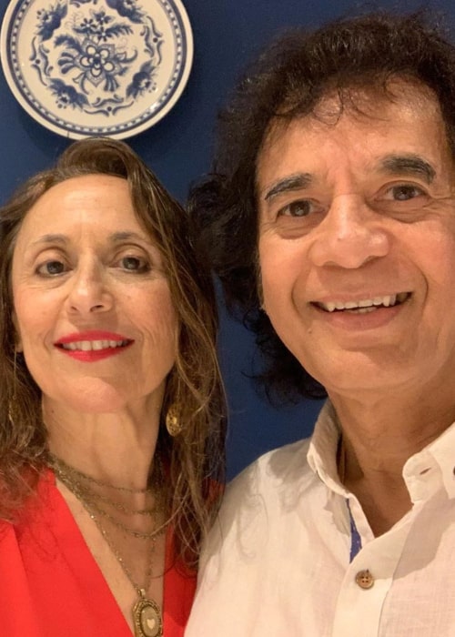Zakir Hussain and Antonia Minnecola, as seen in March 2020