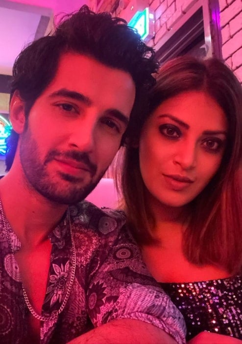 Aditya Seal with his girlfriend in February 2020 wishing everyone a Happy Valentine's Day