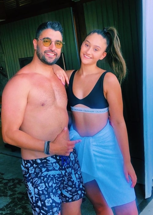 Agam Buhbut as seen in a picture that was taken with singer and songwriter Moshe Perez in Eilat, Israel in May 2019