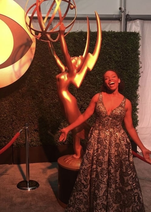 Amber Ruffin revelling in a dress she loves in April 2020