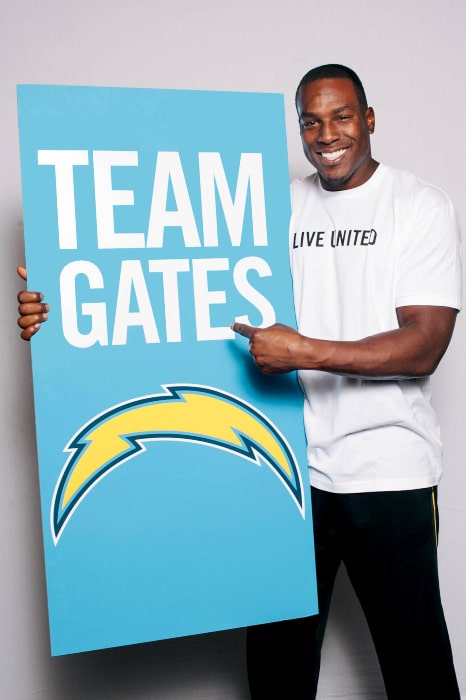 Antonio Gates as seen in a Twitter Post in October 2012