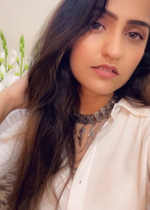 Asees Kaur as seen in a selfie that was taken in September 2020