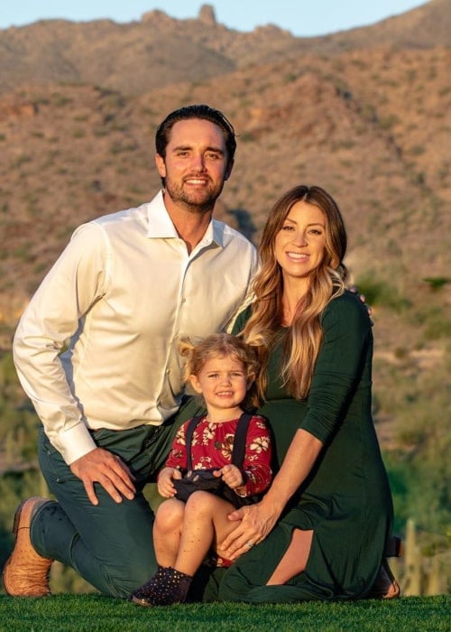 Brock Osweiler with Erin Costales and Blake Everly Osweiler, as seen in December 2019
