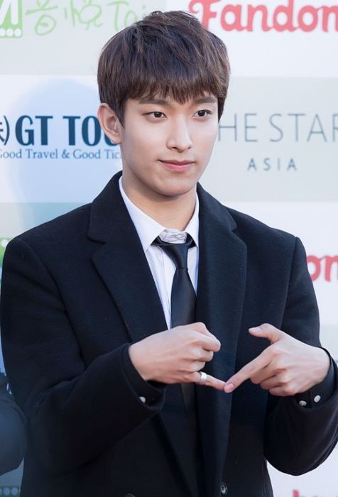 DK as seen on the red carpet of the Gaon Chart K-pop Awards in 2016