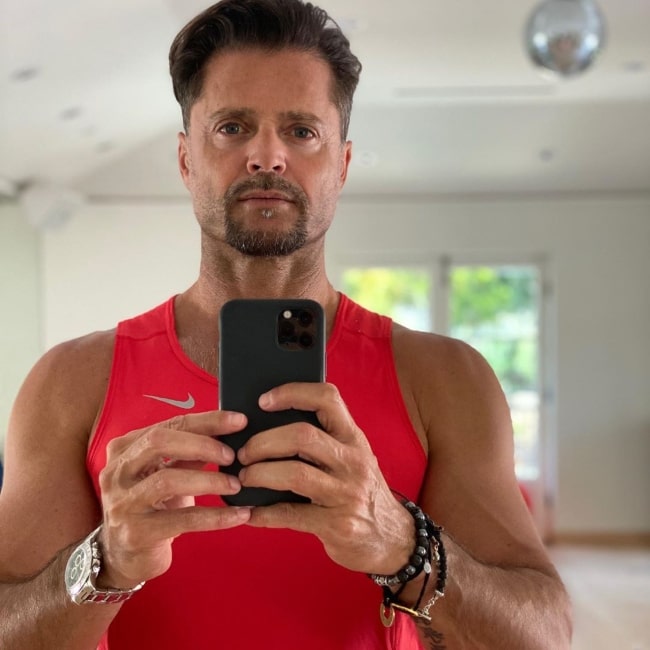 David Charvet feeling better after a workout in April 2020