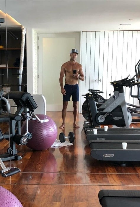 David Charvet having fun at the gym in August 2018