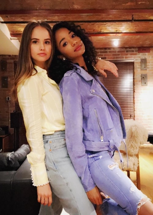 Erinn Westbrook (Right) posing for a picture alongside Debby Ryan at Tribeca in September 2018