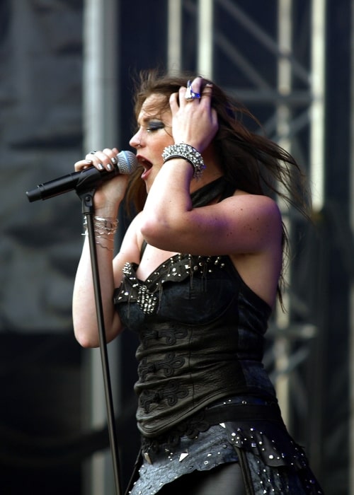 Floor Jansen with Finnish band Nightwish at Tuska Open Air 2013