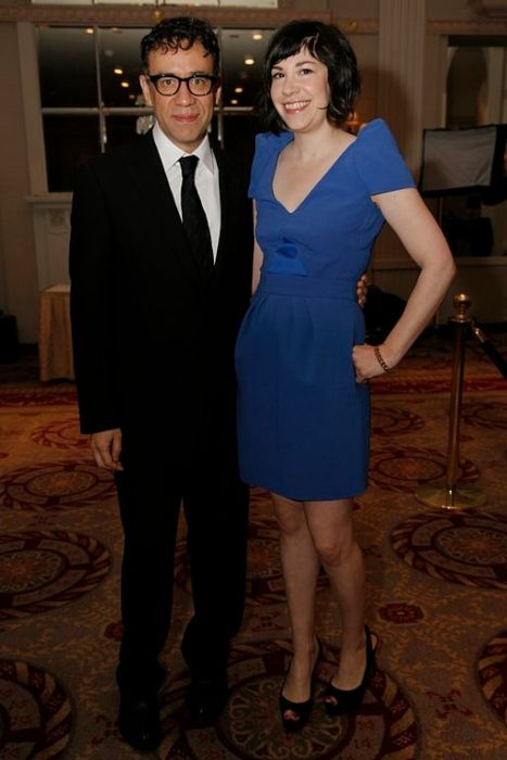 Fred Armisen seen with Carrie Brownstein at the Peabody Awards Luncheon in 2012