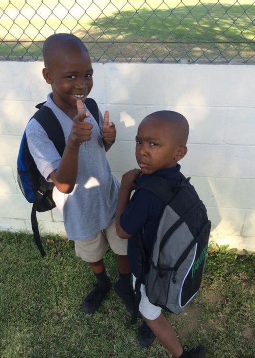 Isaiah Fredericks and his brother Jojo in a picture that was taken on August 12, 2014