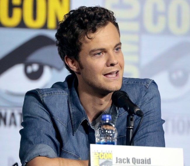 Jack Quaid pictured while speaking at the 2019 San Diego Comic-Con International, for 'Star Trek Lower Decks', at the San Diego Convention Center in San Diego, California
