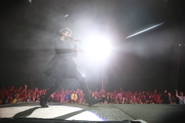 Joel Smallbone pictured while performing with 'King and Country' at Kingdom Bound 2015