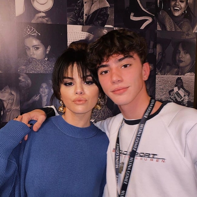 Josh Hewitt as seen in a picture selfie that was taken with singer and songwriter Selena Gomez in London, England, United Kingdom in December 2019