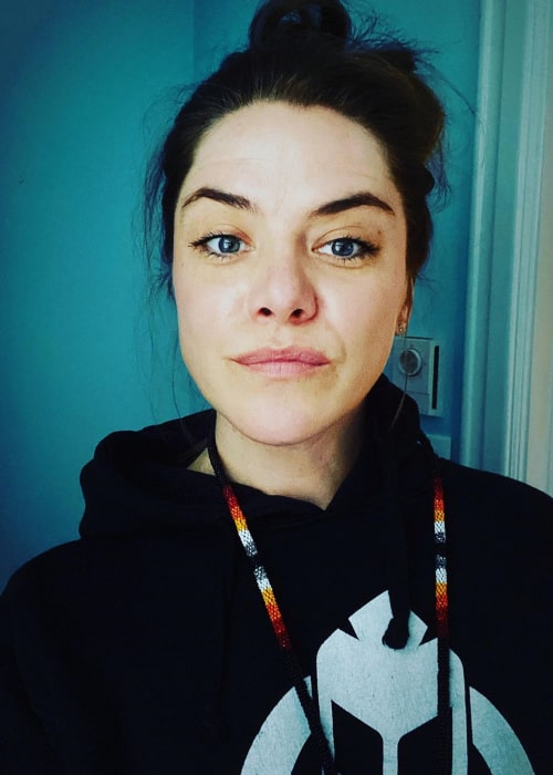 Kaniehtiio Horn in an Instagram selfie from March 2019