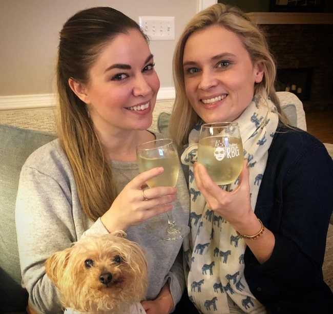 Kristina Klebe (Right) smiling in a picture alongside Carlee Baker in Atlanta, Georgia in February 2020