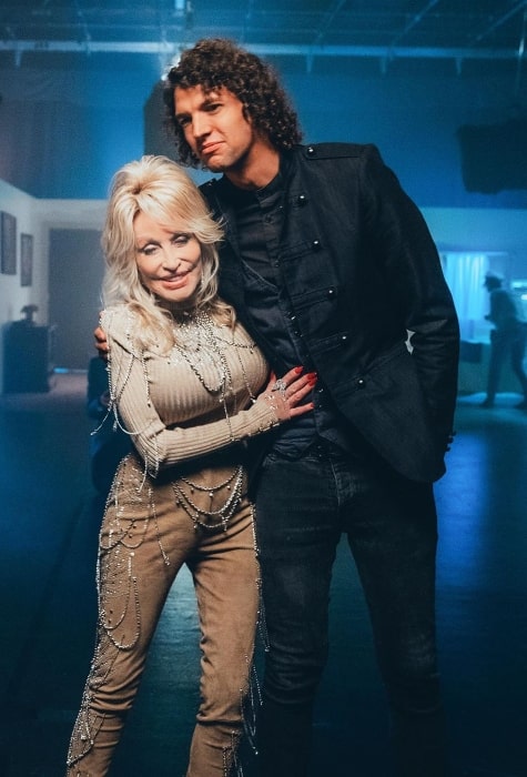 Luke Smallbone in a picture alongside Dolly Parton