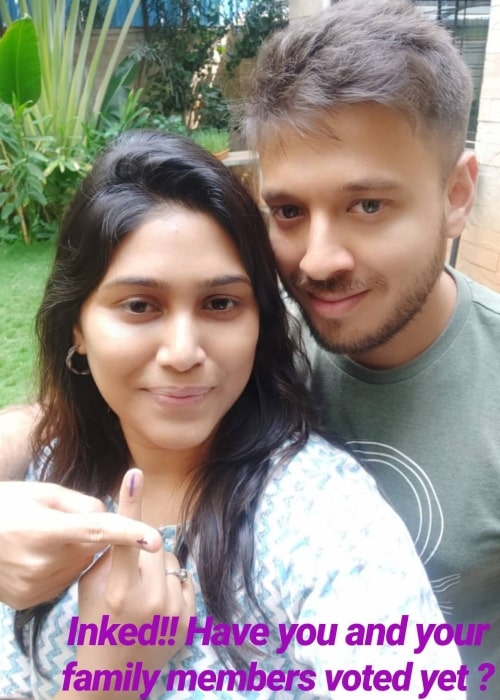 Manisha Yadav and her beau Varnit Jain as seen in a selfie that was taken in the past