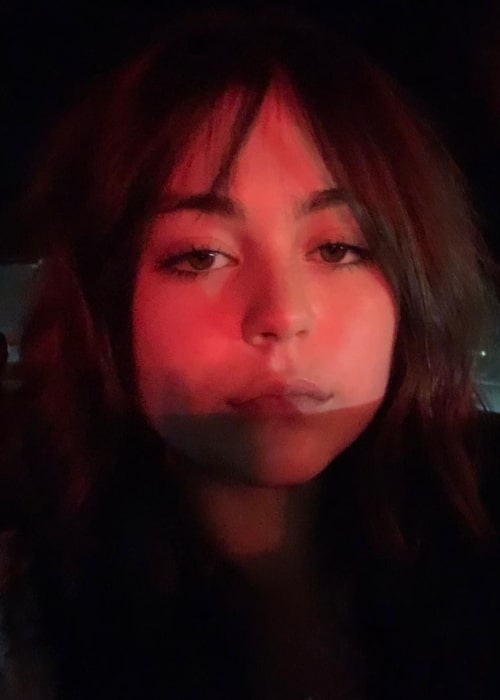 Mika Abdalla as seen in a selfie taken in August 2020, in her car while stopped at a red light