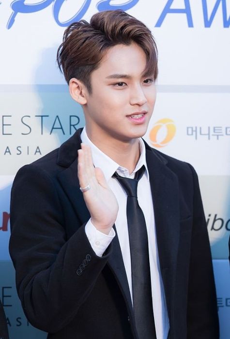 Mingyu as seen on the red carpet of the Gaon Chart K-pop Awards in 2016