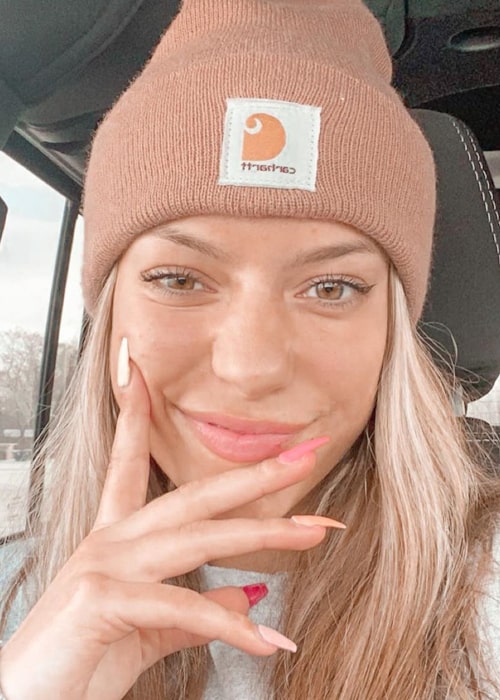 Mya Benway in an Instagram selfie from December 2019