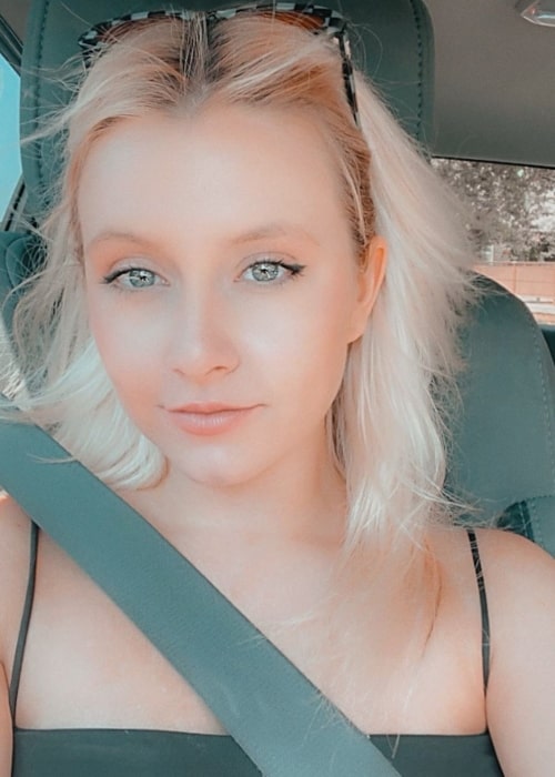 Nicki Baber as seen in a selfie that was taken in Los Angeles, California in August 2020