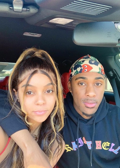 Nie Nie and her boyfriend Cameron Christian as seen in a selfie that was taken in May 2020