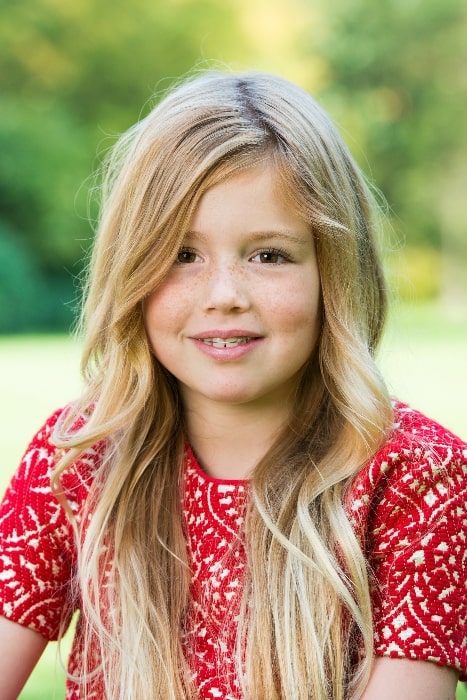 Princess Alexia of the Netherlands as seen while smiling for the camera in December 2014