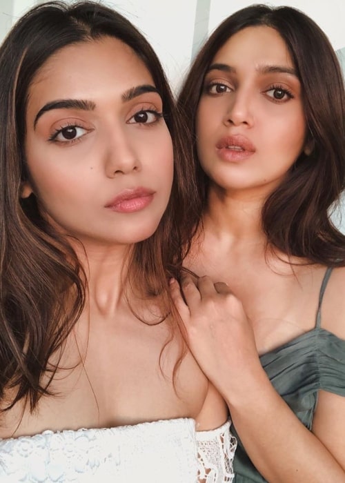 Samiksha Pednekar as seen in a selfie that was taken with her sister Bhumi Pednekar in June 2020