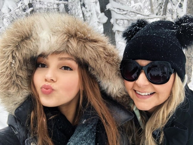 Savannah Lee May pouting for a selfie alongside her mother