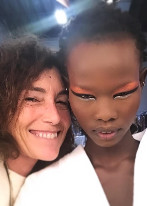 Shanelle Nyasiase as seen in a selfie that was taken with Fulvia Farolfi in ANew York City, New York in April 2019