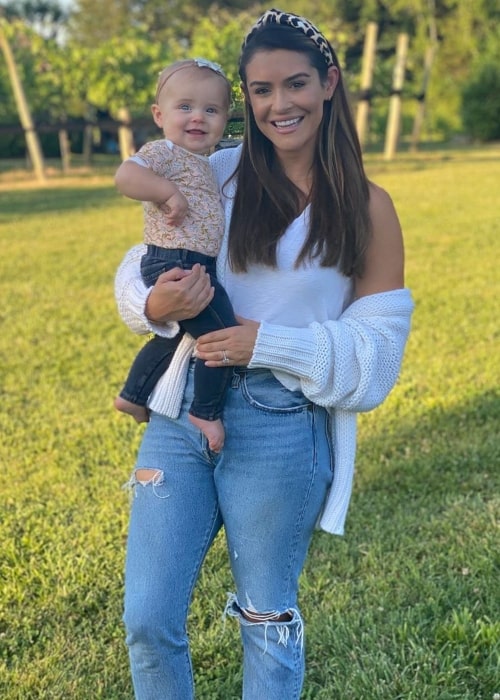 Taylor Mills as seen in a picture that was taken with her daughter Presley Elizabeth at the Arrington Vineyards in July 2020