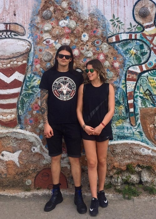 Travis Bacon and his sister posing for a picture in Matanzas, Cuba in January 2017