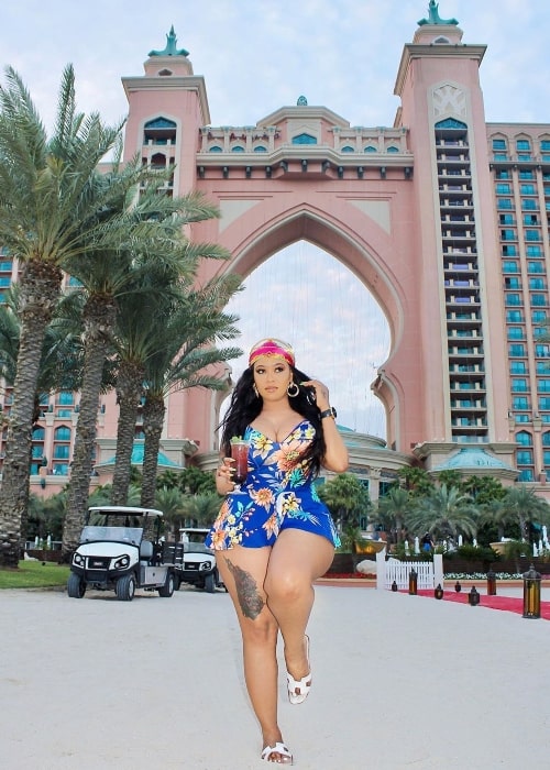 Vera Sidika pictured at Atlantis the Palm, Dubai in December 2019