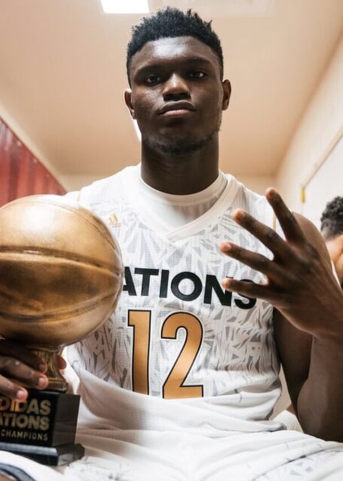 Zion Williamson as seen in an Instagram Post in September 2017