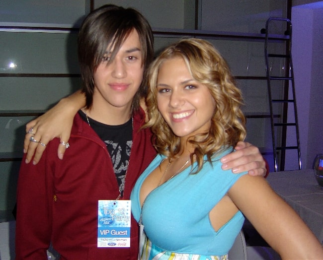 Adore Delano (Left) and Kady Malloy at the American Idol, Season 7, Top 12 after party in March 2008