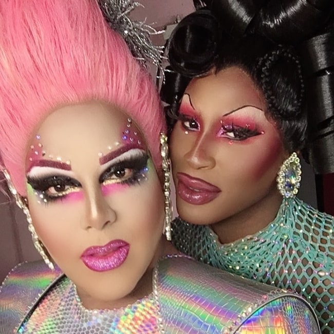 Alexis Mateo as seen in an Instagram post along with Shea Couleé (Right) in Las Vegas, Nevada in July 2020