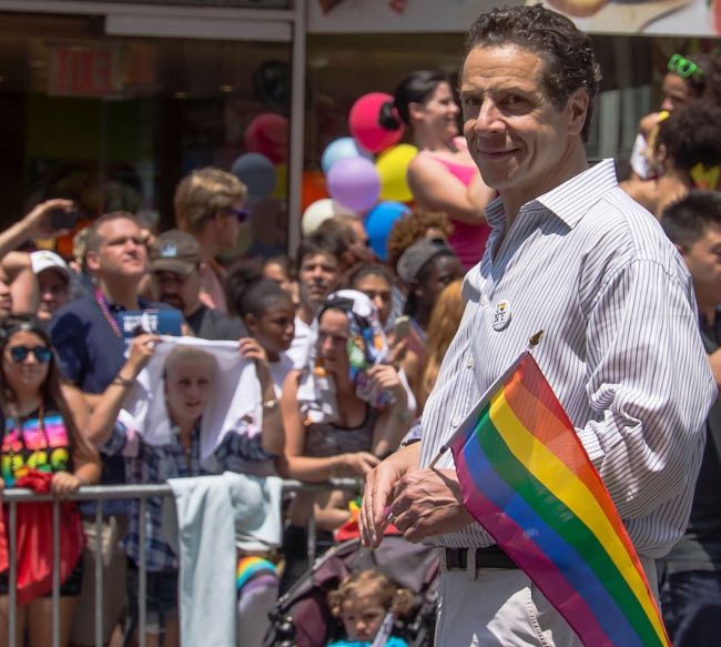 Andrew Cuomo as seen attending New York City's Gay Pride in 2013