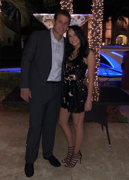 Anthony Rizzo and Emily Vakos, as seen in January 2018