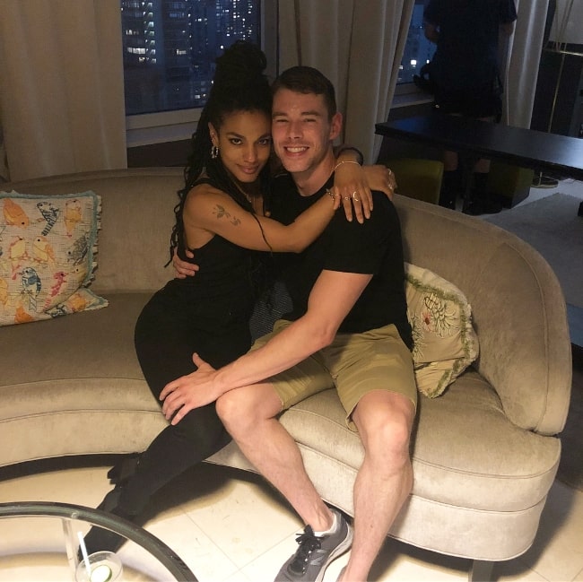 Brian J. Smith as seen while posing for a picture alongside Freema Agyeman in New York City, New York in August 2018