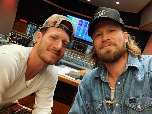 Brian Kelley (Right) along with Tyler Hubbard in November 2019