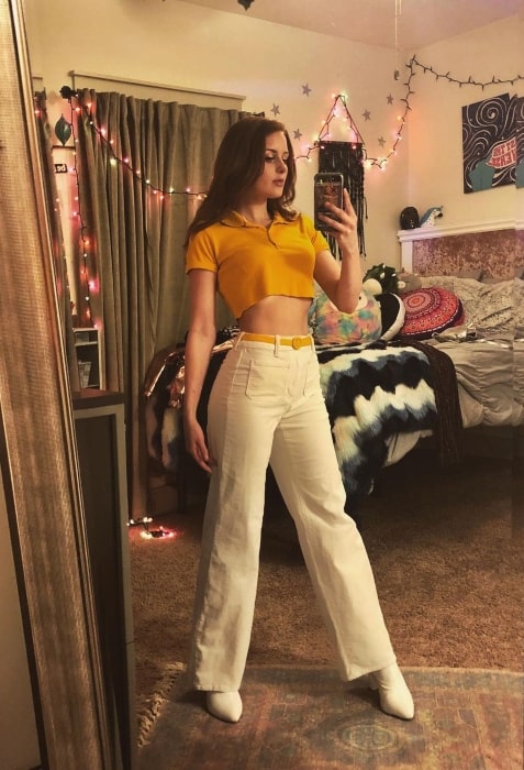 Brooke Adee enjoying the yellow color in February 2020