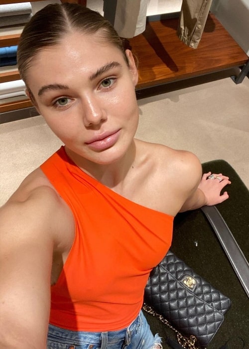 Cambrie Schroder as seen while taking a selfie in September 2020