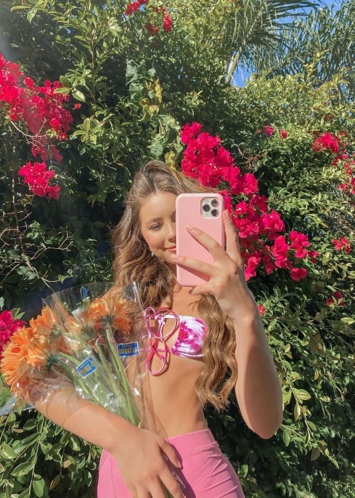 Chloe Love Rosenbaum as seen in a selfie that was taken in Huntington Beach, California in August 2020
