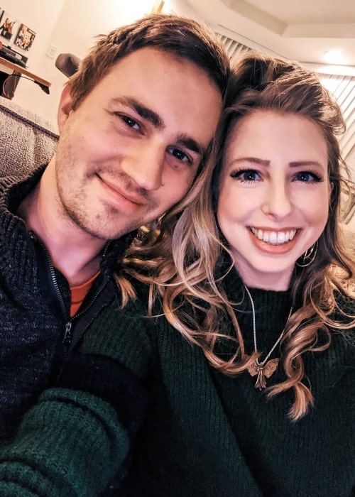 Christine Riccio as seen in a selfie that was taken with her beau Juan in April 2020