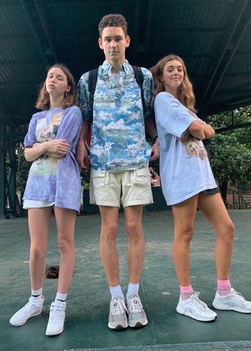 Claire Drake as seen in a picture with social media star Chase Rutherford and Haley Sharpe in July 2020