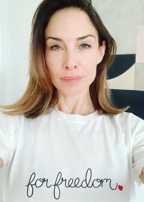 Claire Forlani in an Instagram selfie from October 2019